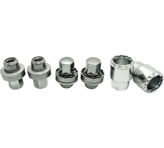 Комплект секретных гаек 4 шт, спец. ключ 2 шт STARLEKS 763845NNI-2Key 1