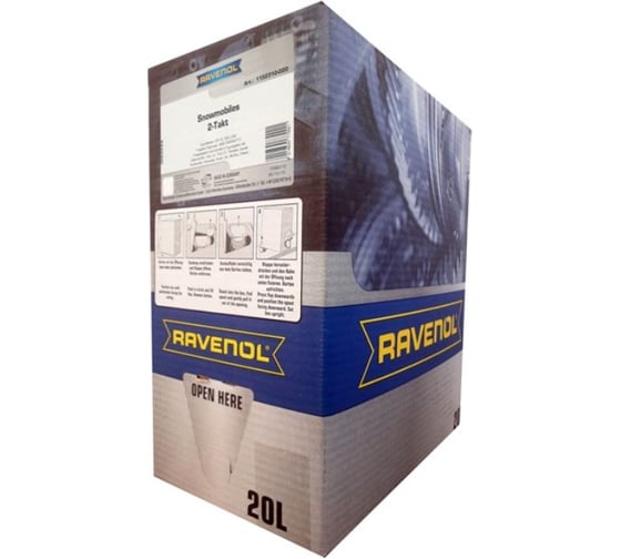 Масло моторное Snowmobiles Teilsynth 2-Takt ecobox 20 л для снегоходов RAVENOL 1152310-B20-01-888 1