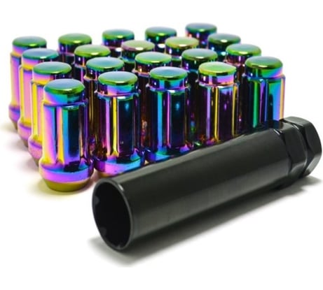 Комплект гаек М12x1.25 Радужный 20 шт, ключ 6-шлицевой STARLEKS KK911144SD/PH