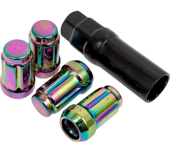 Комплект гаек М12x1.25 Радужный 20 шт, ключ 6-шлицевой STARLEKS KK911144SD/PH