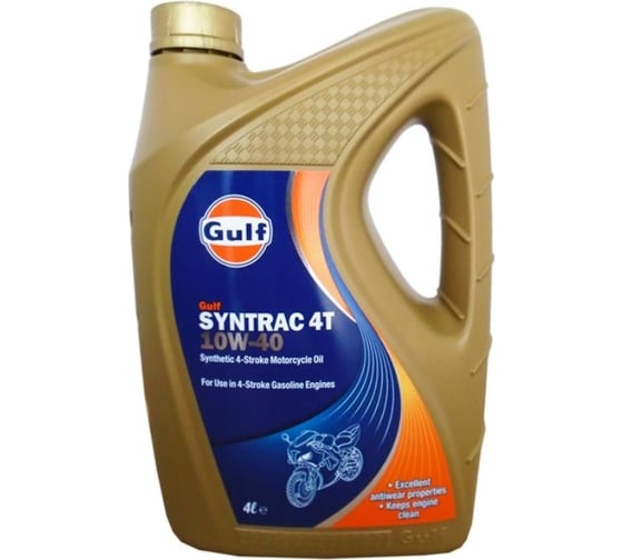 Масло моторное Syntrac 4T (4 л; 10W-40) для 4-тактных двигателей GULF 130807401659 1