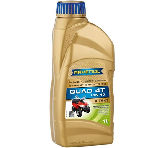 Моторное масло Quad 4T SAE 10W-40 new 1 л RAVENOL 1152160-001-01-999 1