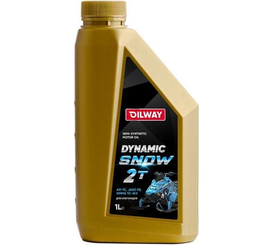 Масло моторное для мототехники Dynamic Snow 2T зимнее API TC, п/синт. 1 л OILWAY 4640076017395 1