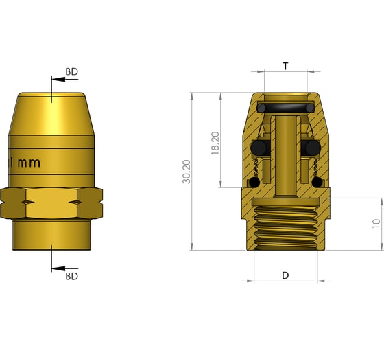 Фитинг прямой M12x1.5-8x1 мм 100 0812, 2800080601215 ORPASAN ORP 4132 1