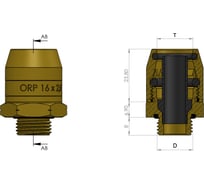 Фитинг прямой M16x1.5-16x2 мм ORPASAN ORP 4226