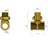 Адаптер тройник Т-образный F16/M16/F16x1.5 030 1616, 273051615 ORPASAN ORP 4468