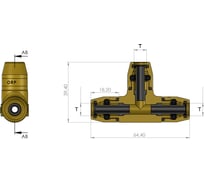 Фитинг тройник 6x1/6x1/6x1 мм ORPASAN ORP 4240