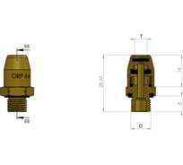 Фитинг прямой R1/8-6x1 мм ORPASAN ORP 4121