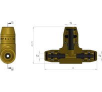 Фитинг переходной тройник 12x1.5/10x1/12x1.5 мм ORPASAN ORP 4258