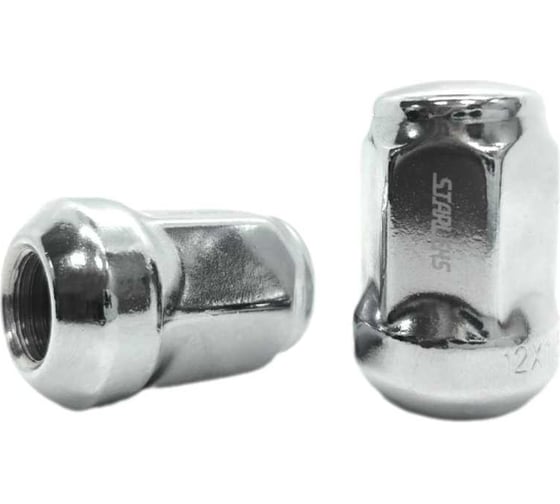 Гайка колесная Хром, сфера, M12x1.5 STARLEKS 10 шт. 801445HT/B