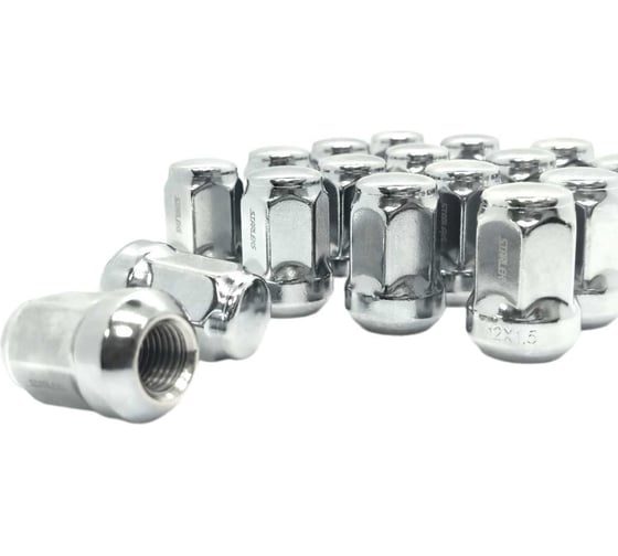 Гайка колесная Хром, сфера, M12x1.5 STARLEKS 10 шт. 801445HT/B
