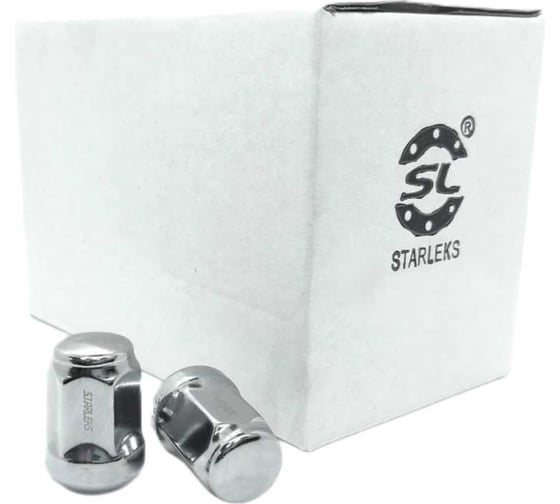 Гайка колесная Хром, сфера, M12x1.5 STARLEKS 10 шт. 801445HT/B