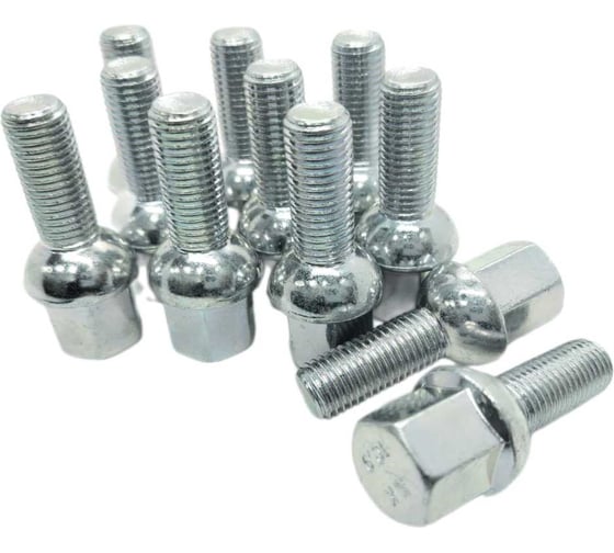 Болт колесный Цинк, сфера М 12x1.5 STARLEKS 10шт 085110 (S17A28)