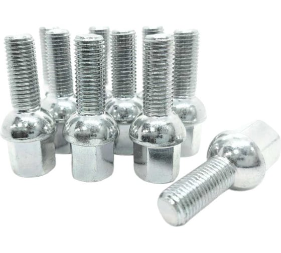 Болт колесный Цинк, сфера М 12x1.5 STARLEKS 10шт 085110 (S17A28)