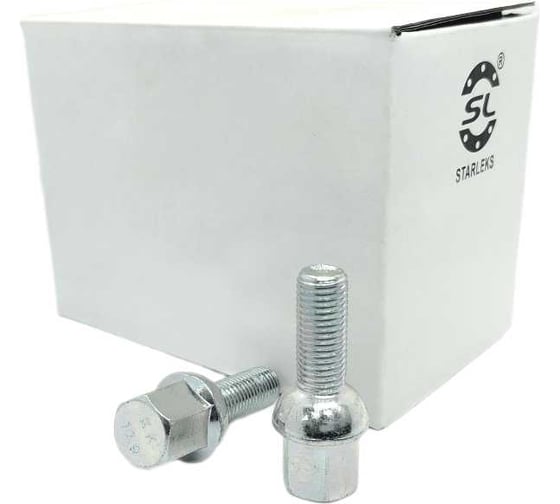 Болт колесный Цинк, сфера М 12x1.5 STARLEKS 10шт 085110 (S17A28)