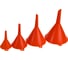 Набор пластиковых воронок Unilube 4 шт., 50/75/100/120 мм KF4400 2