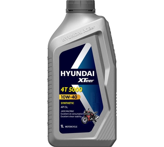 Масло 4-х тактное 4T 5000, 10W40, 1 л HYUNDAI XTeer 1011005 1