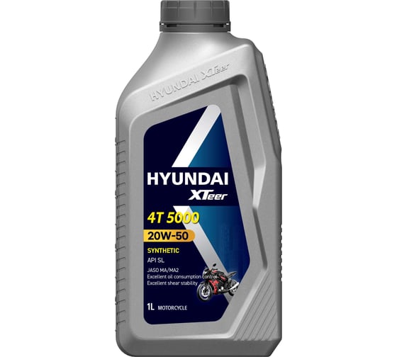Масло 4-х тактное 4T 5000, 20W50, 1 л HYUNDAI XTeer 1011189 1