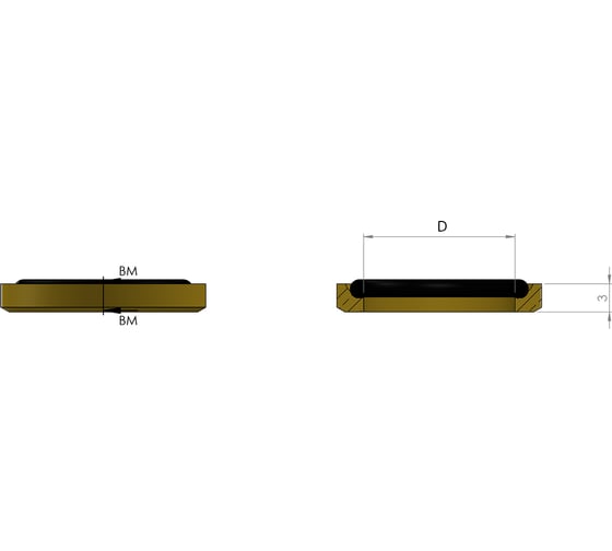 Кольцо упорное с уплотнителем M16 ORPASAN ORP 4846 1