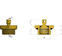 Клапан слива конденсата M22x1.5 ORPASAN ORP 4838