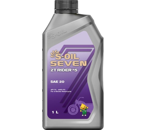 Двухтактное моторное масло 2T RIDER#5 TC/FC 1 л S-OIL SEVEN E108019