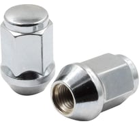 Гайка NORM M14x1.50, H=35 мм, ключ 19 мм, закрытая, хром, 20 шт. 401448 Cr