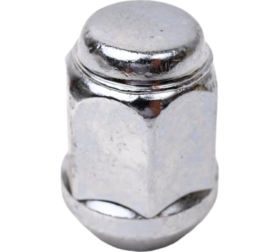 Гайка NORM M12x1.25, H=35 мм, ключ 21 мм, закрытая, хром, 20 шт. 901444 Cr