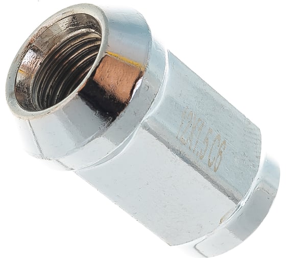 Гайка NORM M12x1.50, H=35 мм, ключ 19 мм, закрытая, хром, 20 шт. 401445 Cr