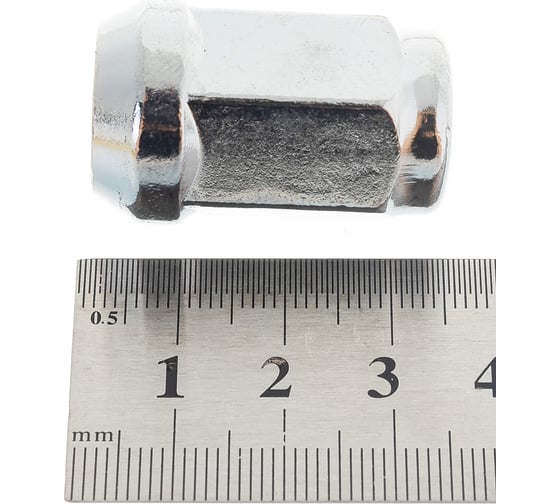 Гайка NORM M12x1.50, H=35 мм, ключ 19 мм, закрытая, хром, 20 шт. 401445 Cr