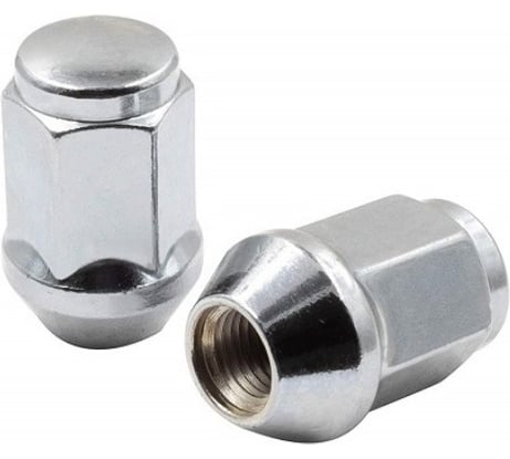 Гайка NORM M12x1.25, H=35 мм, ключ 19 мм, закрытая, хром, 20 шт. 401444 Cr