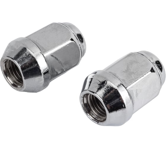 Гайка NORM M12x1.50, H=35 мм, ключ 21 мм, закрытая, хром, 20 шт. 901445 Cr 1