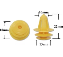 Автокрепеж для Lexus Toyota 10 шт 4133J100031 КрепАвто 1353