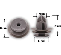Автокрепеж для Acura Honda 10 шт 91560SLIJ01 , 91560SLJJ01 КрепАвто 1406