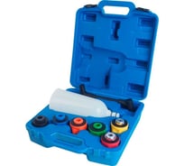 Воронка для заливки масла в двигатель а/м с пластиковыми адаптерами, в кейсе Rockforce RF-908G2A(25707)