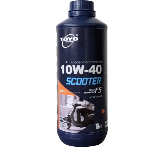 Масло Scooter 4T SAE 10W-40, API SN, MB, 1 л Toyo 9555131410736