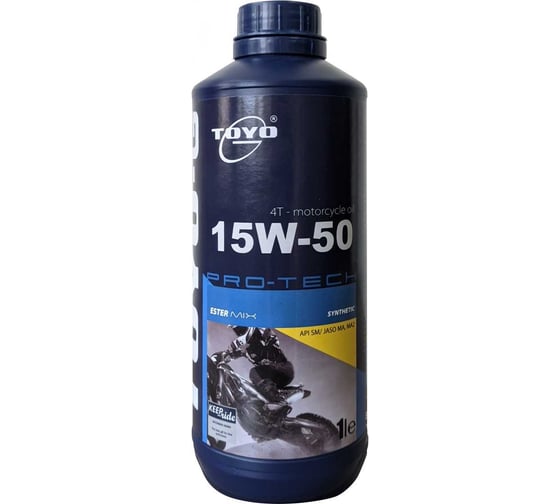 Масло Protech 4T SAE 15W-50, API SM, 1 л Toyo 9555131407316
