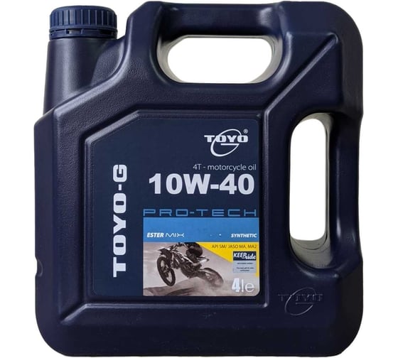 Масло Protech 4T SAE 10W-40, API SM, 4 л Toyo 9555131412068