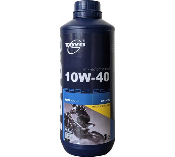 Масло Protech 4T SAE 10W-40, API SM, 1 л Toyo 9555131410743
