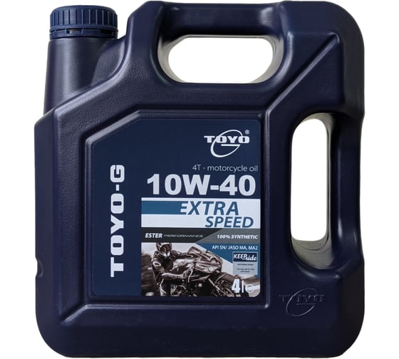 Масло Extra Speed 4T SAE 10W-40, API SN, 4 л Toyo 9555131413416 1