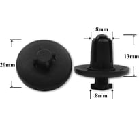 Автокрепеж для Citroen Renault 10 шт 7013J0, 8211WV КрепАвто 1552