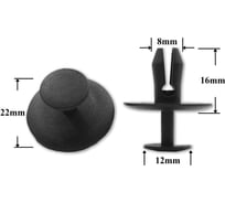 Автокрепеж для Alfa Romeo Citroen Fiat Lancia Peugeot 10 шт 6997TZ 9621385880 699783 КрепАвто 1554