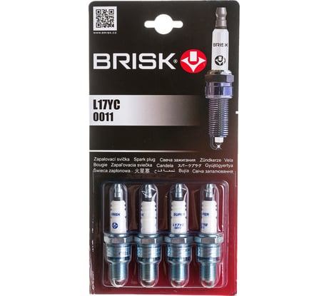 Свеча зажигания SUPER (4 шт; ГАЗ; 406/инжектор) BRISK 0011 L17YC-J