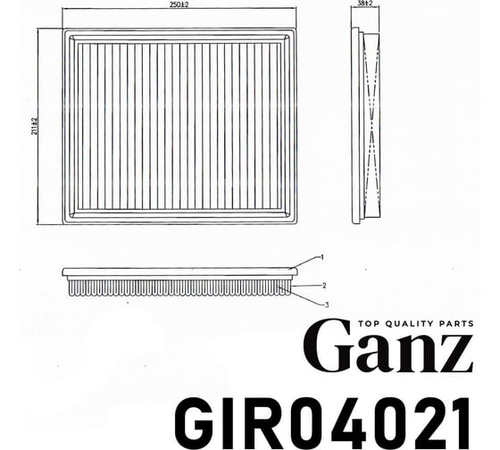 Фильтр воздушный для DAEWOO Nexia/Espero GANZ GIR04021