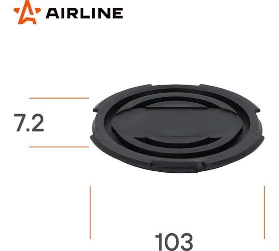 Накладка на домкрат подкатной INDUSTRY D103 мм, H7.2 мм Airline AJS05