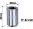 Гайка конус M14x1.50, 32 мм, D=20 мм, ключ внутренний 6-гранник 12 мм, хром, 20 шт SKYWAY S10602041/K 2