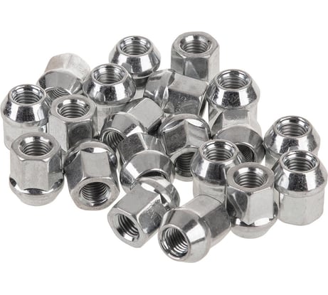 Гайка конус M12x1.50, открытая 25 мм, ключ 19 мм, цинк, 20 шт SKYWAY S10602032/K