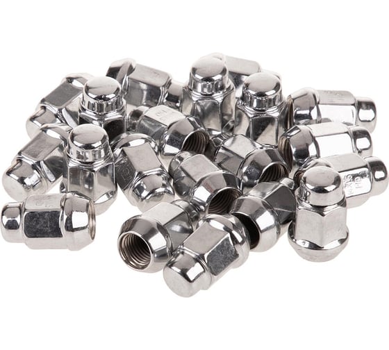 Гайка конус M14x1.50, закрытая 35 мм, ключ 3/4 (19мм), хром, 20 шт SKYWAY S10602039/K 1