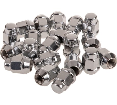 Гайка конус M14x1.50, закрытая 35 мм, ключ 13/16 (21мм), хром, 20 шт SKYWAY S10602040/K