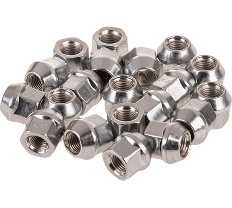 Гайка конус M12x1.25, открытая 21 мм, ключ 19 мм, цинк, 20 шт SKYWAY S10602014/K