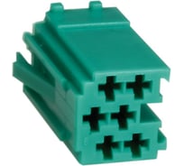 Корпус для разъема AURA MiniISO 6 контактов, зеленый, 10 шт AWZ-2008
